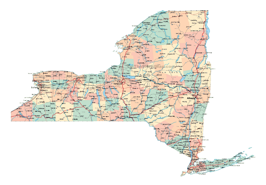 road-map-of-new-york-with-cities